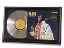 Elvis Presley 24k Pure Gold Record Cherrywood Frame COA on back