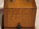 BERLINER'S GRAMOPHONE  7 INCH Antique Oak Records Storage Box circa 1900-1915