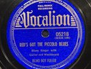 BLUES 78 RPM BLIND BOY FULLER VOCALION 05218