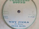DENNIS BROWN Why Fools THOMPSON SOUND Killer  80's Roots Reggae 12