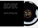 AC/DC Back In Black LP Tiny 50th Anniversary Edition Black & White Color Vinyl
