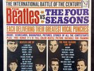 BEATLES Vs FOUR SEASONS VERY RARE 1964 Stereo Vee-Jay 2-LP With Poster EXCELLENT