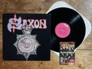 SAXON Strong Arm Of The Law SIGNED By BIFF Vintage Vinyl + NYC Gig Promo NWOBHM