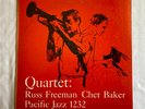 Vintage 1957 Pacific Jazz Records LP, Quartet: Russ Freeman Chet Baker 1232