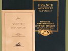 Franck “Quintette In F Minor” Alfred Cortot - 4-Victrola Set 78 RPM