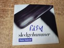PETER GABRIEL AUTOGRAPHED SLEEVE 1980s EXCELLENT SLEDGEHAMMER 28718 45