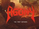 Agony First Defiance LP vinyl UK Under One Flag 1988 with inner and press