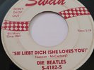 BEATLES 45 PROMO SWAN S-4182-S SIE LIEBT DICH ONE LINE TITLE VIRTUE STUDIO VG+