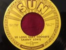 SAMMY LEWIS I FEEL SO WORRIED NR MINT ORIGINAL SUN 45 1955