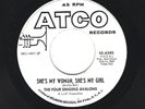 SWEET  SOUL 45  The  Four Singing Avalons  Atco  6585   *promo*   *Archie Bell*
