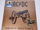 AC/DC FOR THOSE ABOUT TO ROCK Limited 50th Anniv. Gold Vinyl Record LP Sealed