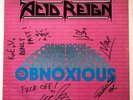 Acid Reign - OBNOXIOUS  Singed Copy Vinyl, 1990 - FLAG 31, Under One Flag Label