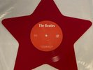 The Beatles, Rare Red Colored Vinyl, Star Shaped 45 rpm Record w/ 