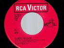 CANADA ROCK RED LABEL  45 RPM ELVIS PRESLEY : ALMOST IN LOVE + A LITTLE LESS CON