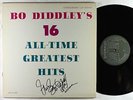 Bo Diddley - 16 All-Time Greatest Hits LP - Checker Black Label Mono Autograph