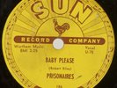 PRISONAIRES: Baby Please / Just Walkin in Rain US Sun 186 R&B 78 V- Hear