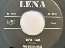 * EBONAIRES Love Call / Somewhere In My Heart RARE DOO WOP R&B Lena 45 HEAR