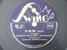 Django Reinhardt Stephane Grappelly Tea For Two Franz. 78RPM Swing # 211