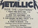 Rare Metallica Ride The Lightning Album. Can’t Sell On Discogs Rare Draft Releas