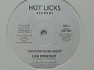 LEN RIDEOUT Just One More Night NM HOT LICKS '81 original Modern Soul Boogie 12