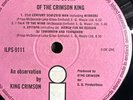 King Crimson In The Court Of The Crimson King 1st 1969 rare textured Pink Label