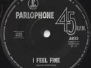 THE BEATLES 45: I FEEL FINE/SHE'S A WOMAN  AUSSIE  PARLOPHONE 8133  EX+/NM  1964