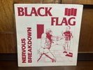 BLACK FLAG NERVOUS BREAKDOWN ORIGINAL HARDCORE PUNK 7” RED SLEEVE ONLY PETTIBONE