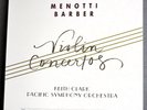 Menotti Barber Violin Ctos Ruggiero Ricci Clark Reference Recordings 45 Unplayed