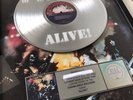 Kiss ALIVE Album  RIAA Platinum  Award