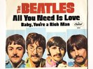 THE BEATLES: All You Need Is Love /Baby You're A Rich Man w/PS 45rpm EX