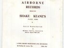 SHAKE KEANE*CALLE WASHINGTON*JAZZ*PICTURE SLEEVE*AIRBORNE RECORDS*HEAR