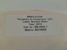 Immolation ‎– Kingdom Of Conspiracy -  LP- RED VINYL- TEST PRESSING -DEATH METAL