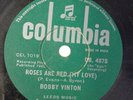 BOBBY VINTON  roses are red/you I INDIA INDIAN RARE 78 RPM RECORD 10