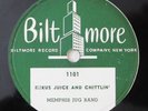 MEMPHIS JUG BAND Rukus Juice And Chitlin, Jazzbo Stomp BILTMORE 78 pre war jazz