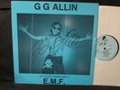 GG ALLIN Signed AUTOGRAPHED E.M.F 1989 VINYL LP Black & Blue Records