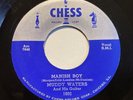 MUDDY WATERS 45 RECORD Manish Boy/ YOUNG FASHION WAYS CHESS 1602 1955