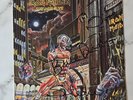 Iron Maiden - Bruce D, Nicko M and Steve H SIGNATURES - UK Somewhere In Time LP