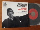 Gérard MANSET : Animal On Est Mal  FRENCH EP ODEON MEO 160 BIEM  EX+