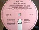King Crimson LP In The Court Of The UK Pink Island 1st Press BEST COPY IVE HAD