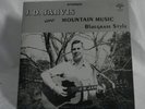 Vintage Vinyl Record: J.D. Jarvis sings Mountain Music Bluegrass Style