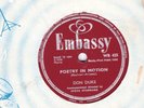 VERY RARE 1960 DON DUKE 78  POETRY IN MOTION / OL MACDONALD  UK EMBASSY WB 425 E