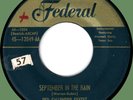 RED CALLENDER SEXTET (w/ Maxwell Davis) September in the Rain 45rpm Federal 1952