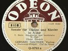 GERHARD TASCHNER violin sonata FRANCK DE GROOT 1941 ED1 ODEON 4LP Shellac 78 RPM