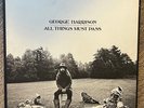 GEORGE HARRISON - ALL THINGS MUST PASS - GERMAN APPLE 3LP + POSTER vinyl VG+