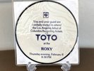 Toto 7” Picture Disc with Rare Roxy Invitation BACK