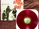 Beatles LP A Hard Day’s Night Japan Apple RED VINYL, Late 1960’s Pressing, Nice