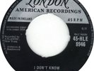 Ruth Brown – I Don't Know / Papa Daddy - London HLE 8946 - 1959 UK 7