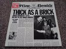 LP VINYL JETHRO TULL ALBUM THICK AS A BRICK CHR 1003 UK 1ST PRESS 1972 EX/VG