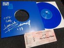 ROLLING STONES autograph KEITH RICHARDS blue vinyl RIDE 'EM ON DOWN signed live