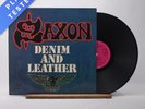 Saxon Denim And Leather LP Album Vinyl Record 1981 CAL 128 Carrere - EX/EX
